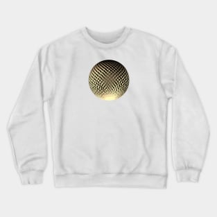 Gold shining sphere in 3d optic Crewneck Sweatshirt